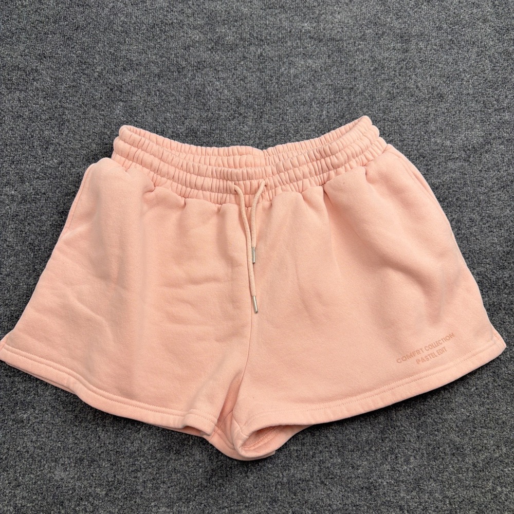 COMFRT Women's XL Pastel Collection Pink 2" inseam Fleece Sweat Shorts